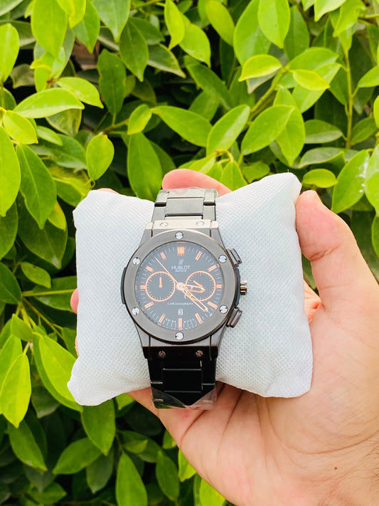Hublot-Inspired Black Dial Watch
