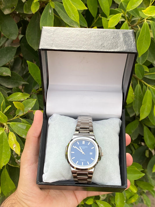 Patek Philippe-Inspired Blue Dial Watch