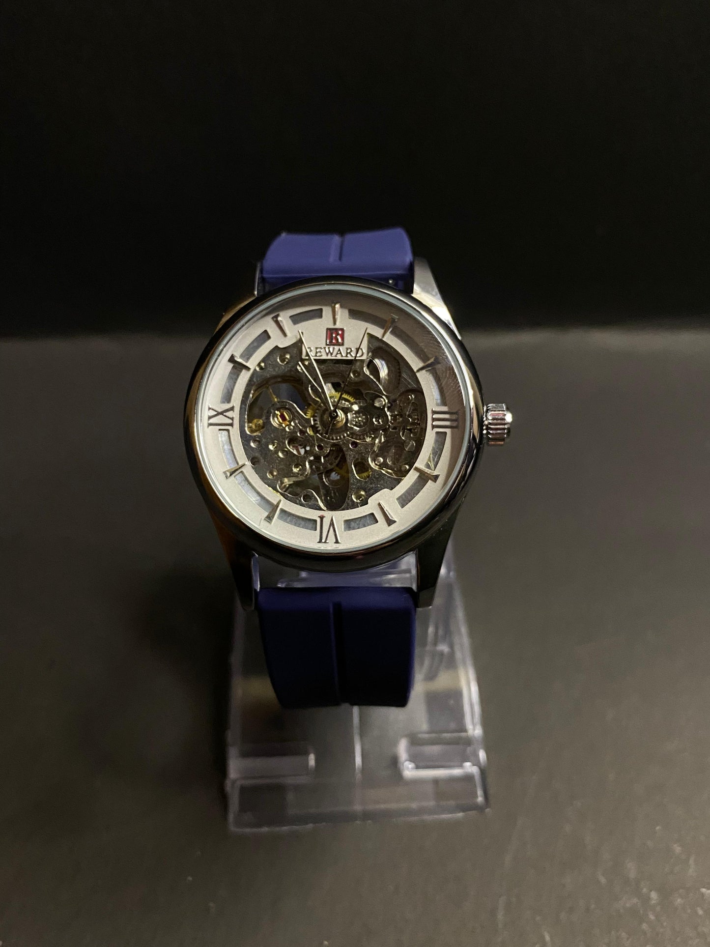 Reward Automatic – Dual Strap Edition (Blue & Black Silicone)