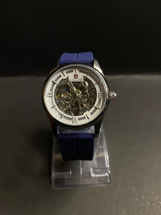 Reward Automatic – Dual Strap Edition (Blue & Black Silicone)