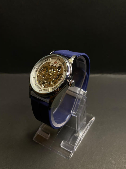 Reward Automatic – Dual Strap Edition (Blue & Black Silicone)