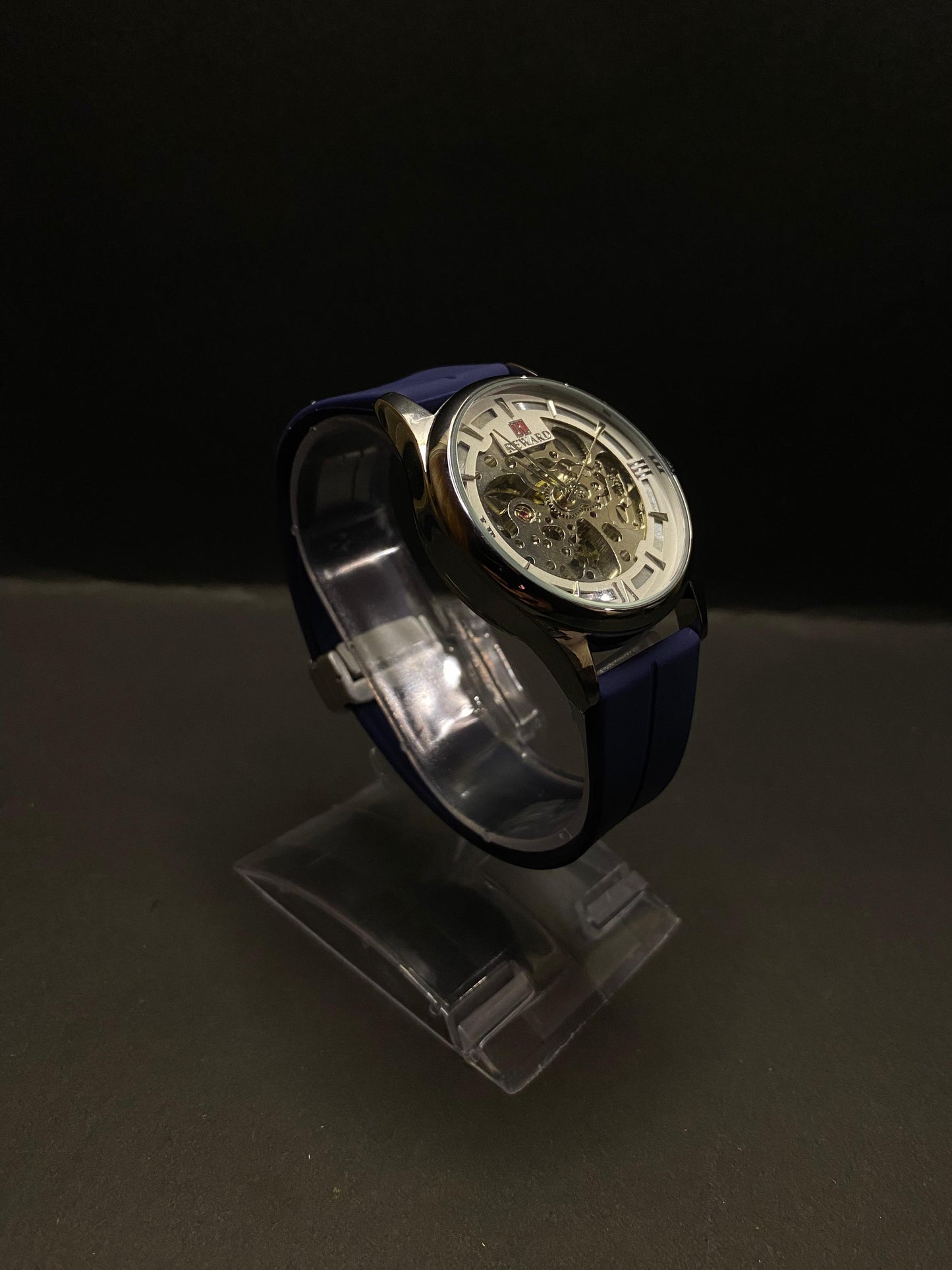 Reward Automatic – Dual Strap Edition (Blue & Black Silicone)