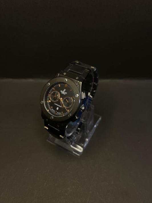 Hublot-Inspired Black Dial Watch
